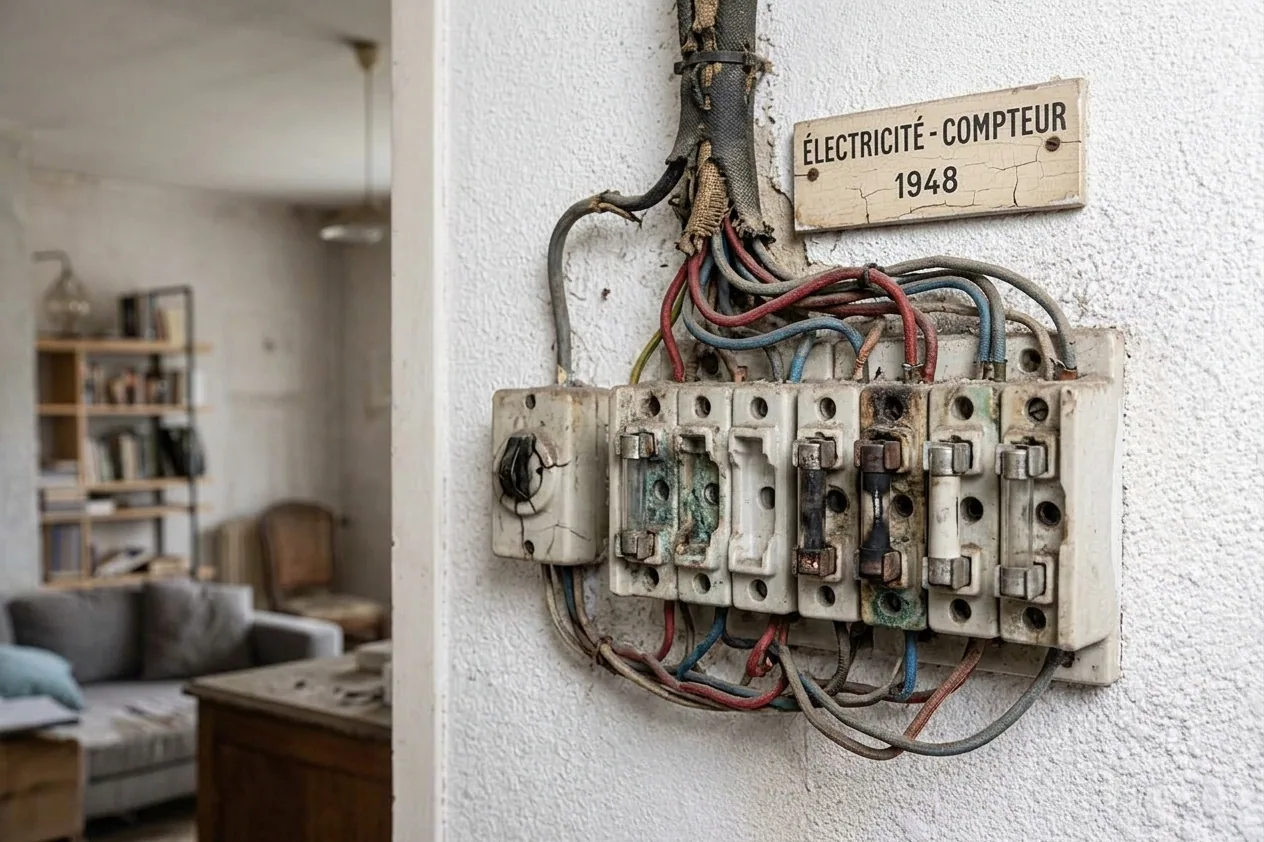 Électricien à Drancy — avant (chantier 1) Électricien à Drancy — avant (chantier 1)